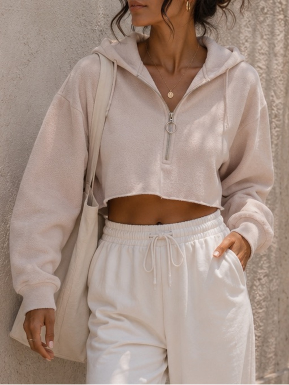 Topshop cropped hoodie